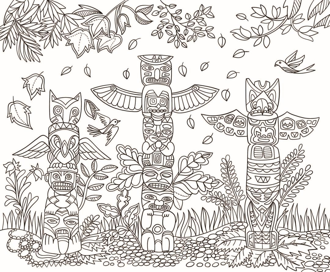 Freebie Friday 09 27 19 Native American Spirit Coloring Page