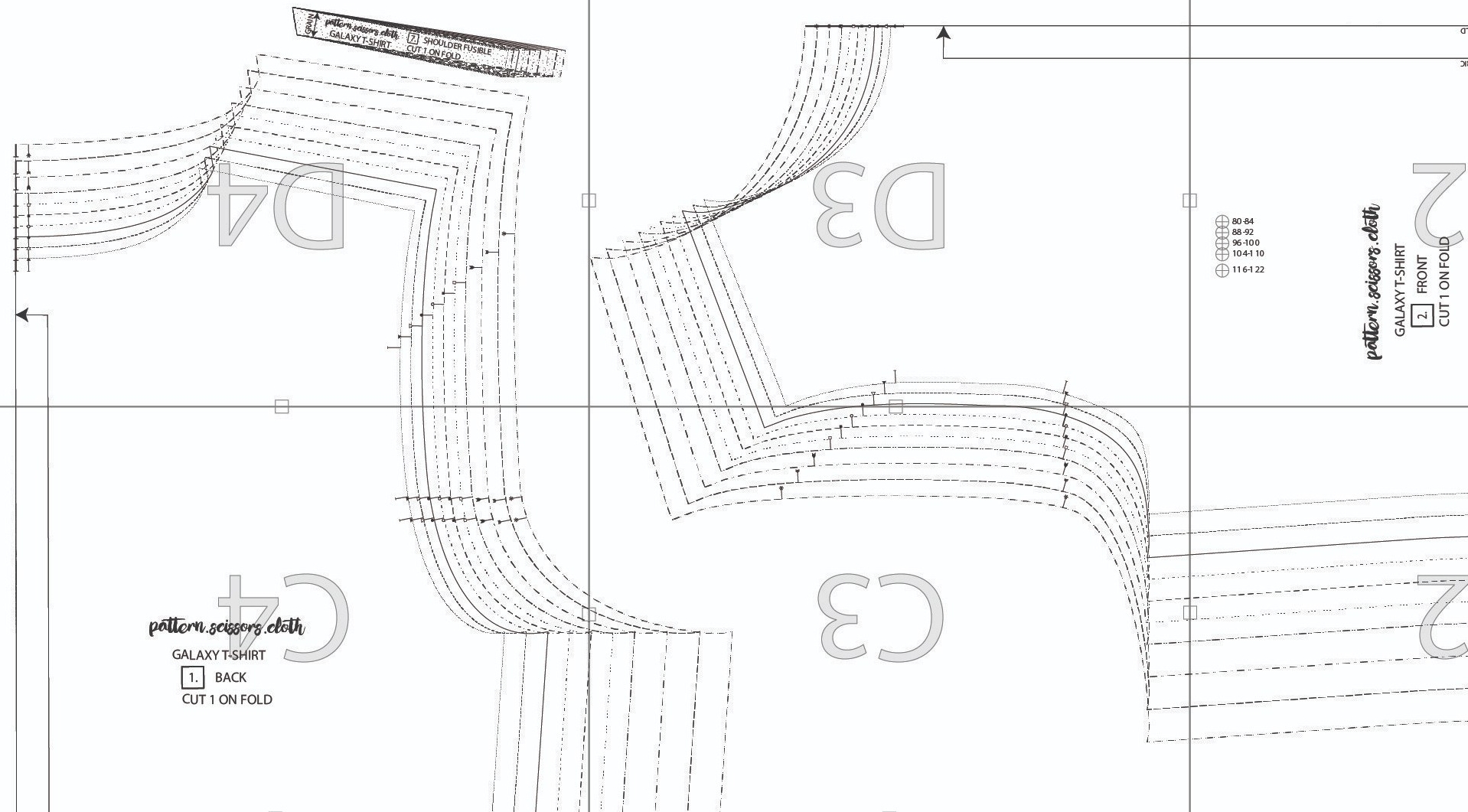 Galaxy T Shirt Sewing Pattern Pattern Scissors Cloth