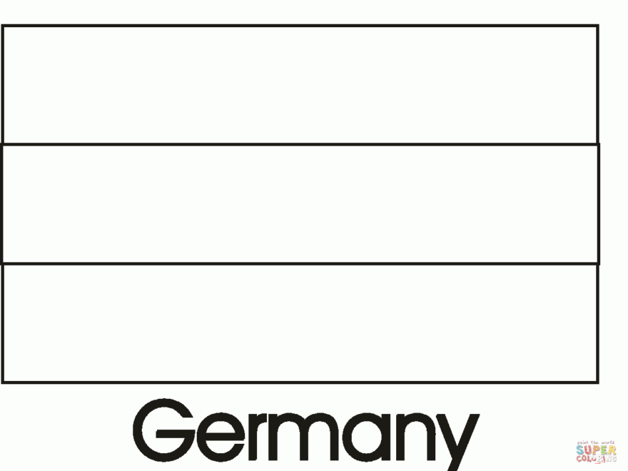 German Flag Coloring Page High Quality Image