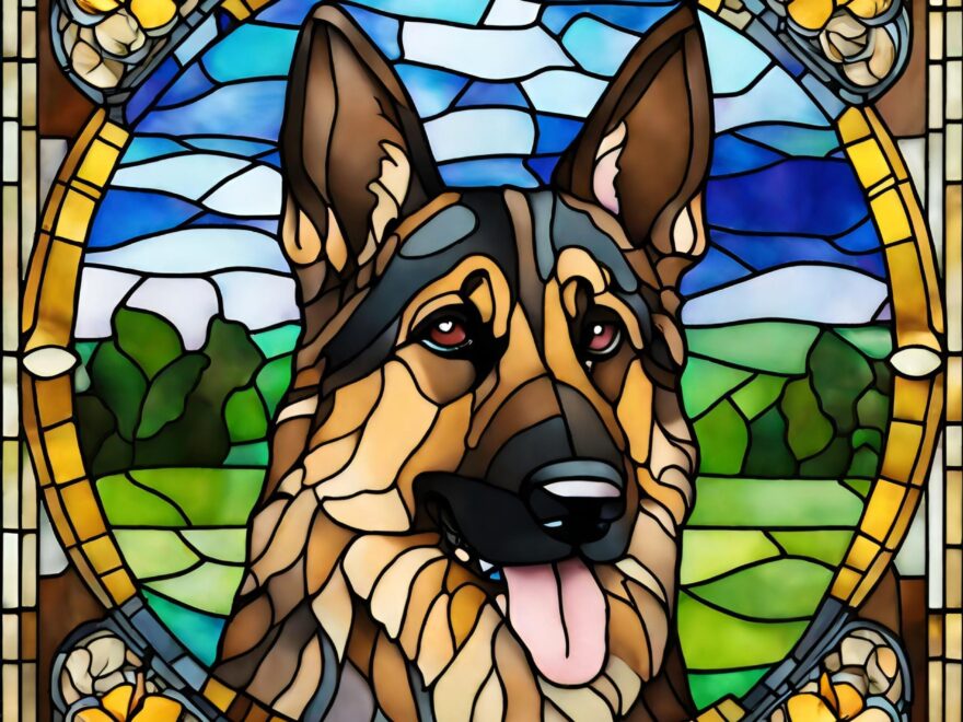 German Shepherd Stained Glass PNG German Shepherd Stained Glass Design For Tumbler Sublimation german Shepherd Dog Stained Glass Bundle PNG Etsy