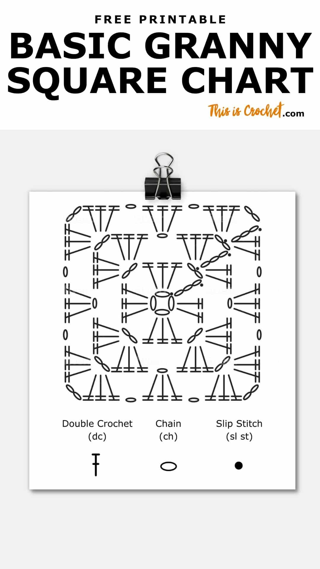 Granny Square Crochet Pattern Diagram Easy To Read This Is Crochet