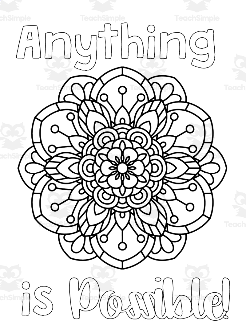 Free Printable Growth Mindset Coloring Pages