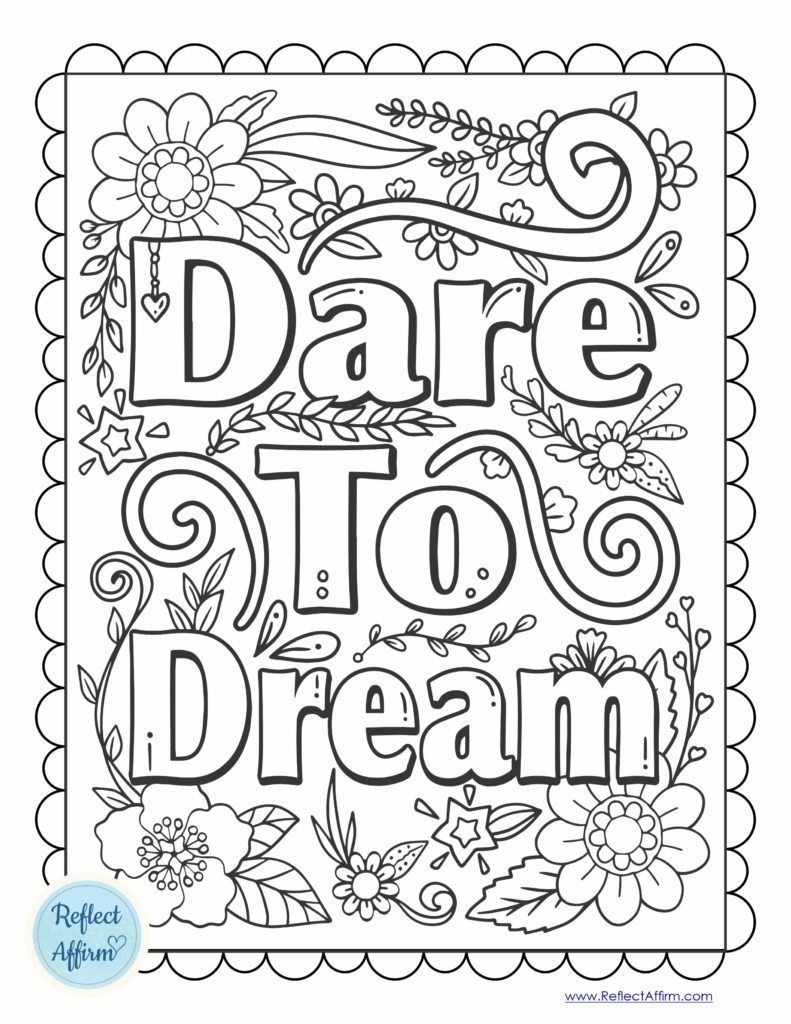 Growth Mindset Coloring Pages Reflect Affirm