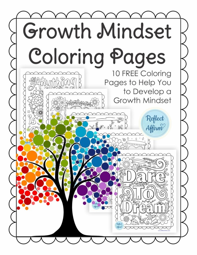 Growth Mindset Coloring Pages Reflect Affirm
