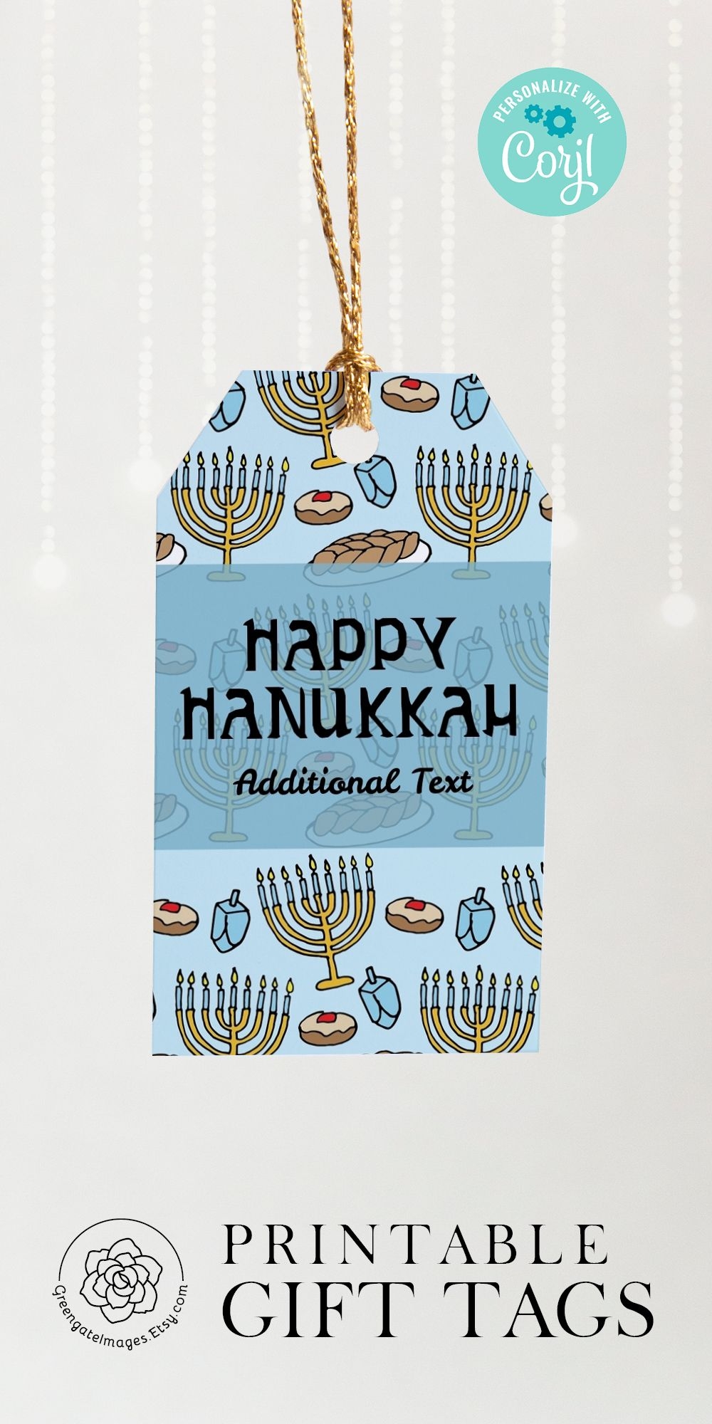 Hanukkah Gift Tags Printable Printable Party Favors
