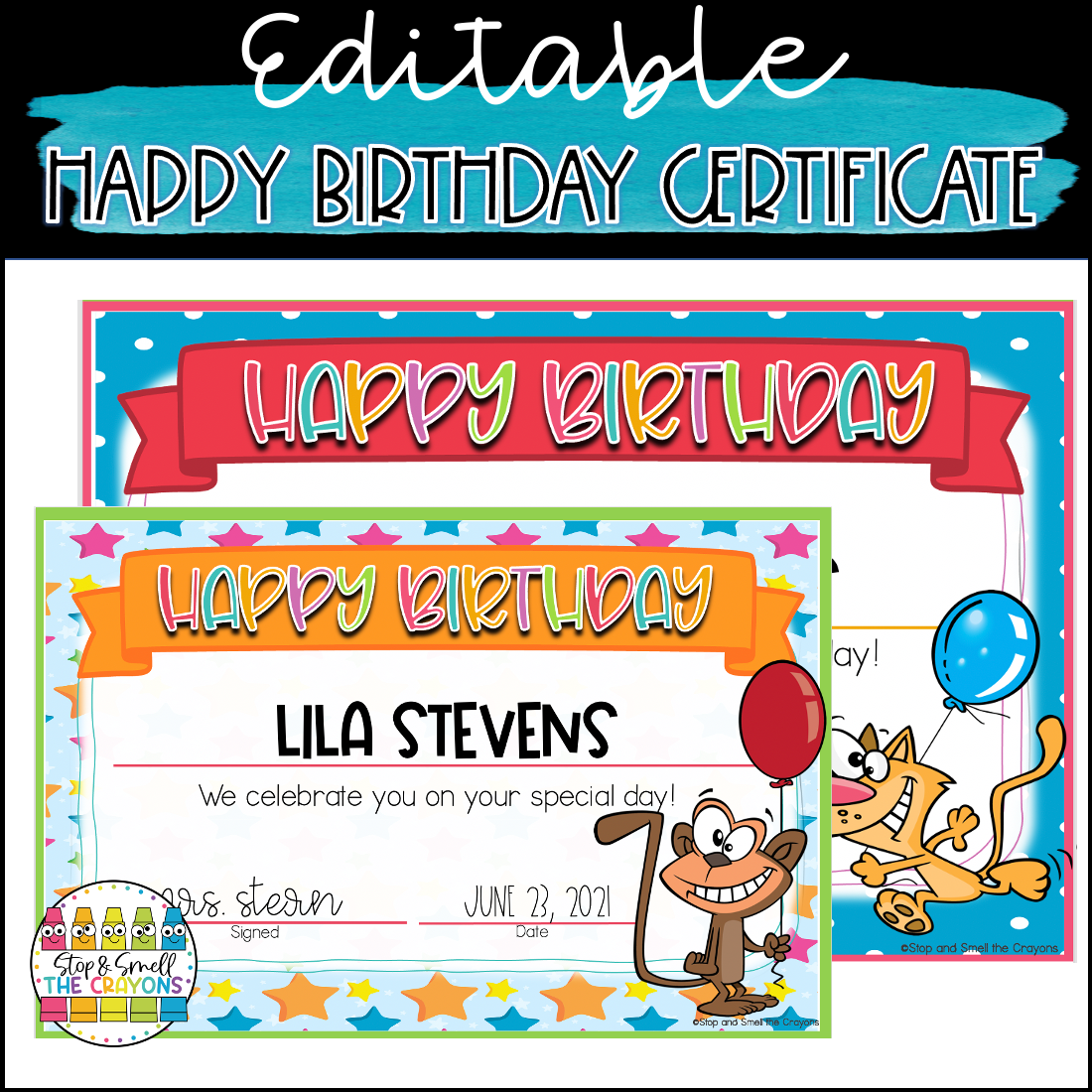 Printable Happy Birthday Certificates Printable Happy Birthday Certificates