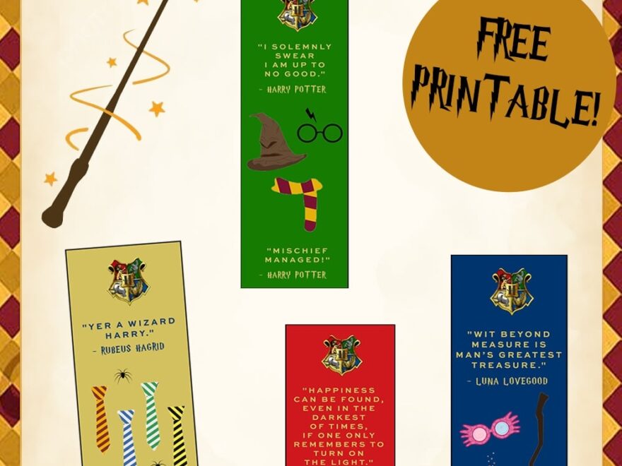 Harry Potter Character Quote Bookmarks Free Printable For The Love Of Food