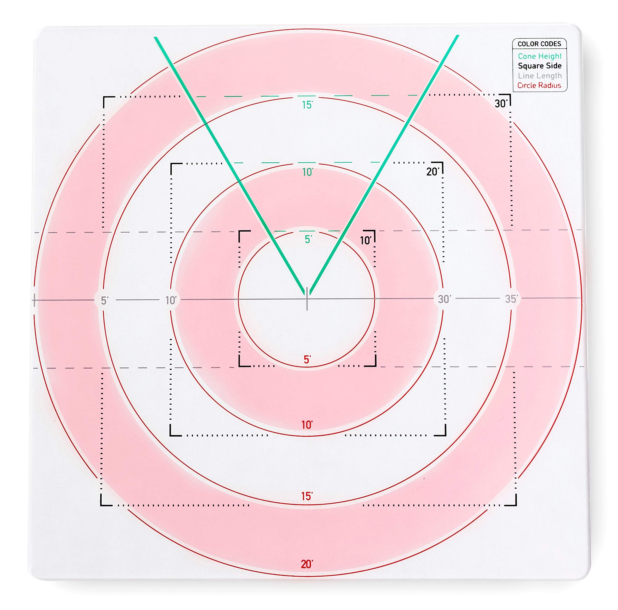 Hexers Spell Effects Damage AOE Template Compatible With Dungeons And Dragons D D DND Pathfinder RPG Templates For Line Cone Square Or Circle Spells Converts Inches To In Game Feet In Saudi Arabia 