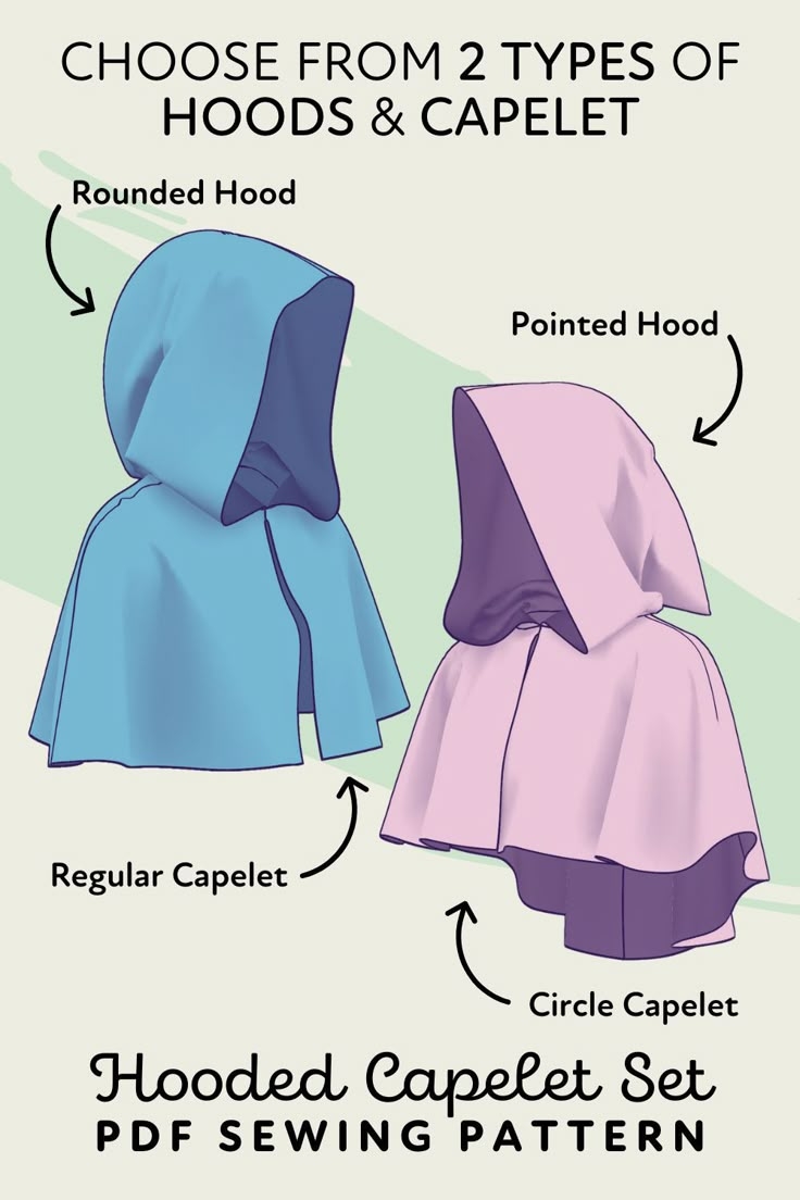 Free Printable Sewing Pattern Cloak Cowl Hood Free Printable Sewing Pattern Cloak Cowl Hood