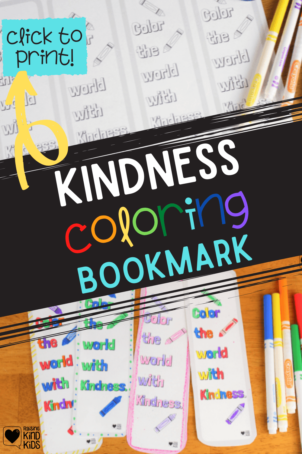 How To Encourage Kindness With This Coloring Kindness Bookmark