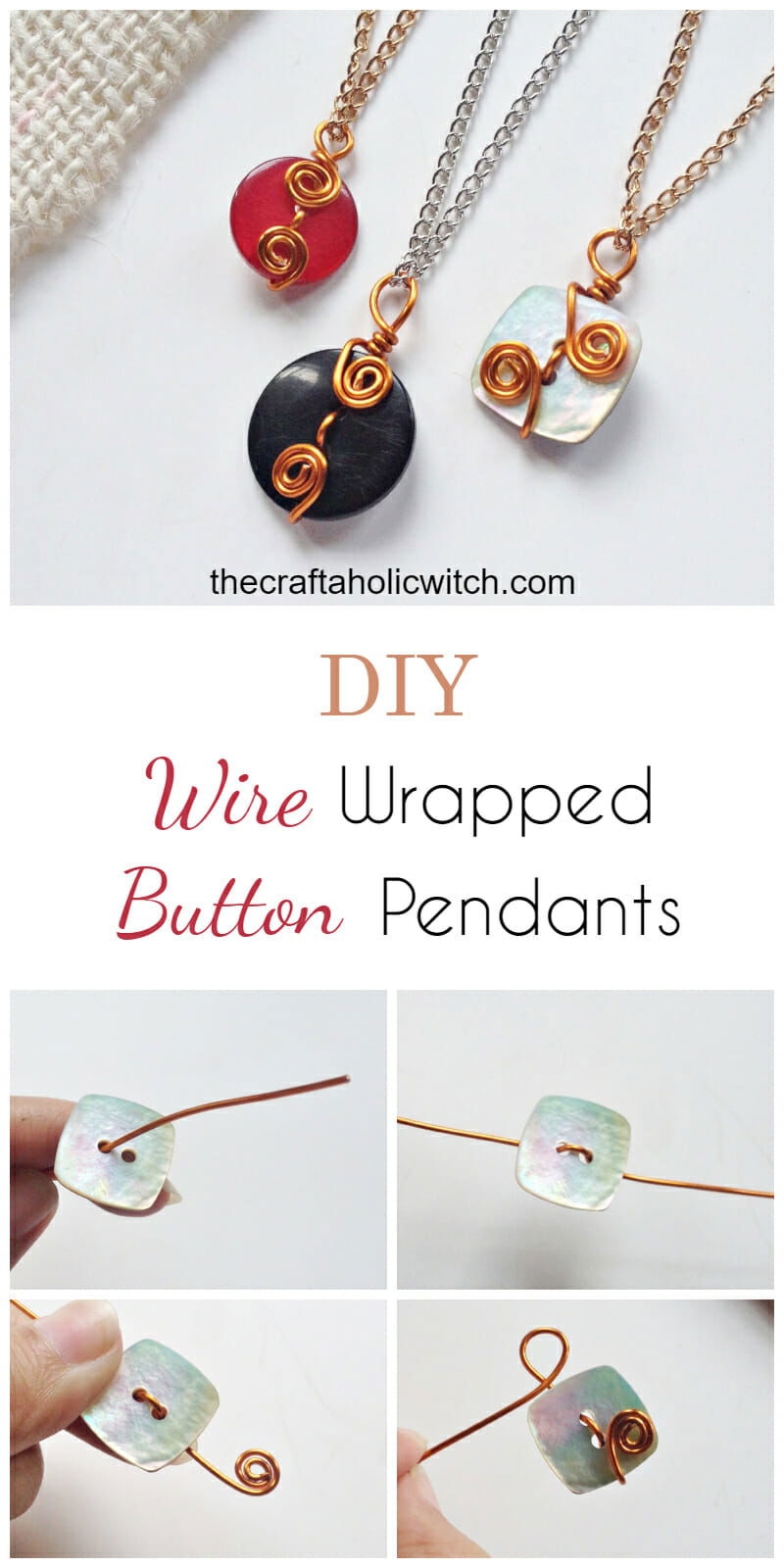 How To Make A Button Necklace Pendant Easy 10 Min Project 