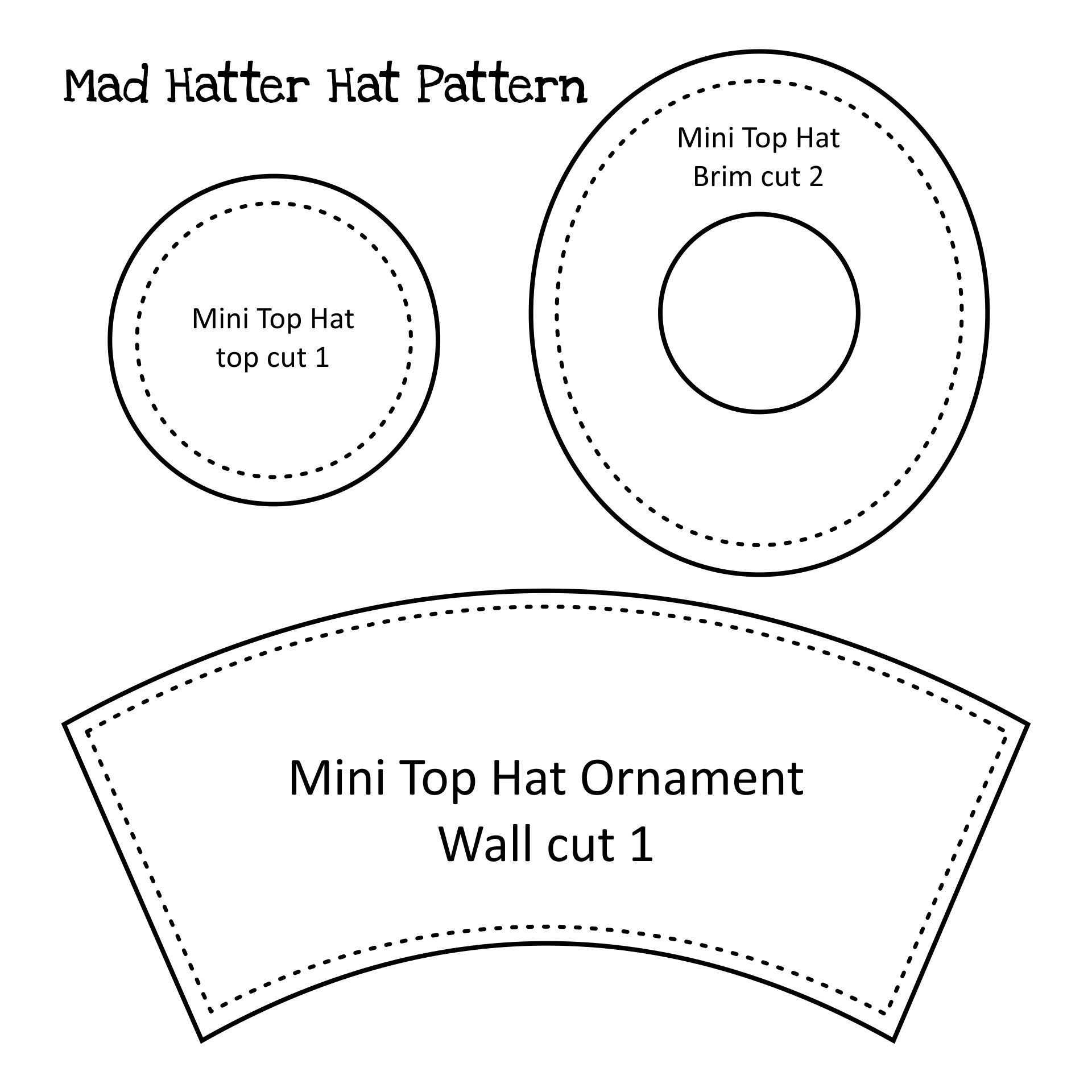 How To Make A Mini Top Hat free Pattern Template 