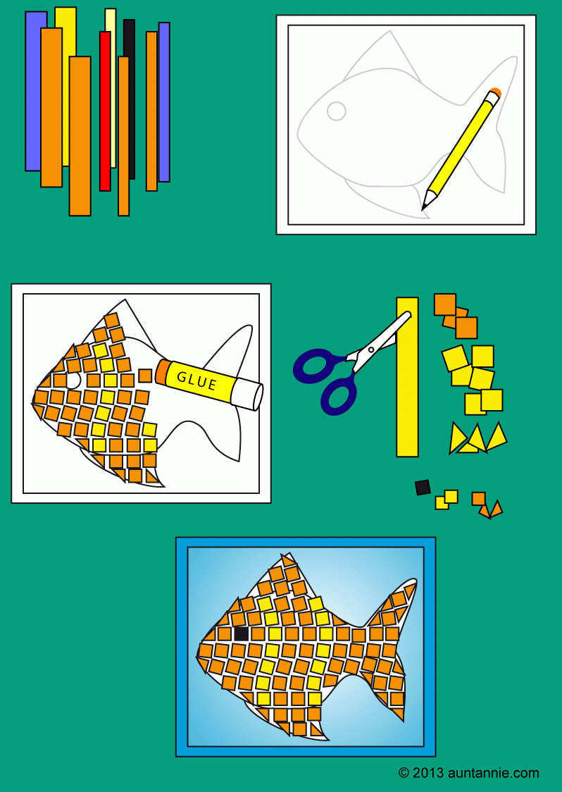 How To Make Paper Mosaics Friday Fun For Kids Aunt Annie s Crafts How To Make Paper Mosaics Friday Fun For Kids Aunt Annie s Crafts