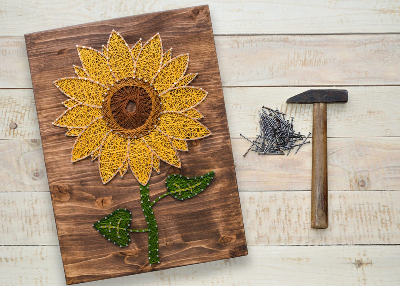 How To Make The Sunflower String Art Kit Let s Craft How To Make The Sunflower String Art Kit Let s Craft