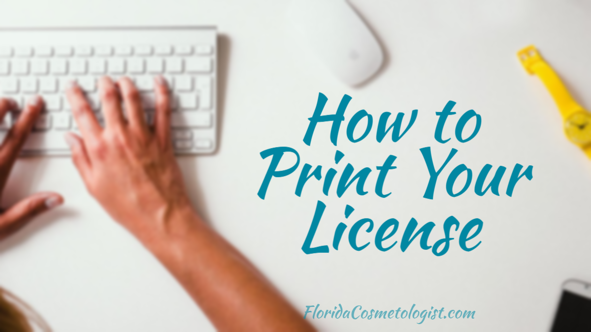 Florida Cosmetology Printable License Renewal Form