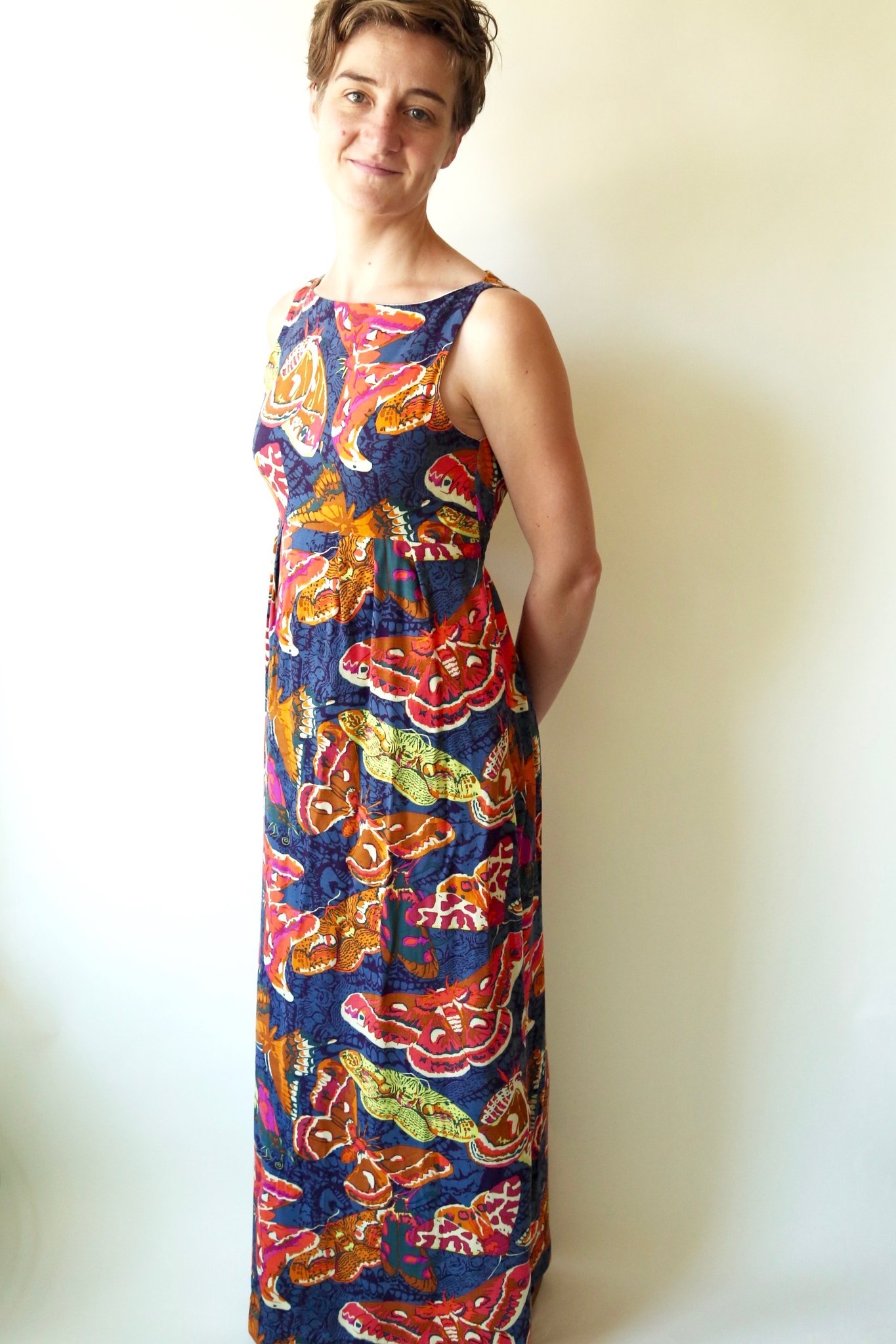 Printable Pattern Boatneck Dress