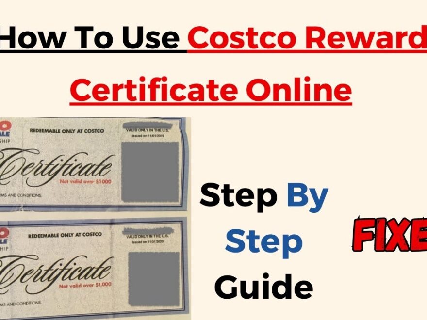 How To Use Costco Reward Certificate Online YouTube