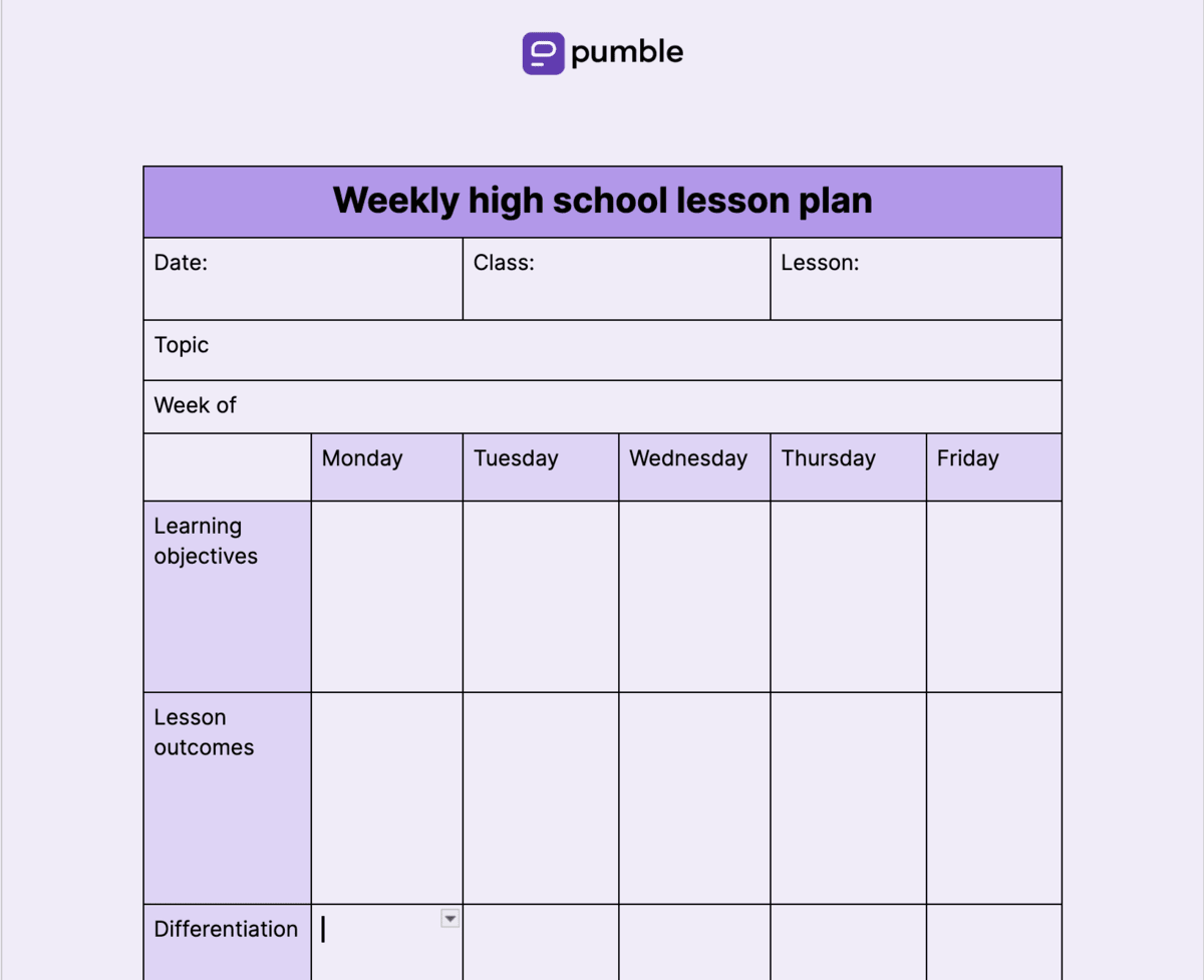 How To Write A Lesson Plan Template With Examples