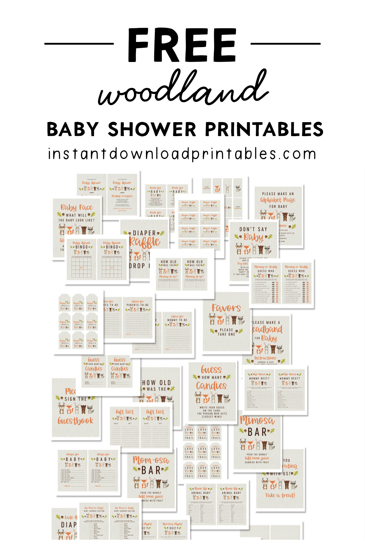 Huge Woodland Baby Shower Package Instant Download Printables Instant Download Printables Huge Woodland Baby Shower Package Instant Download Printables Instant Download Printables