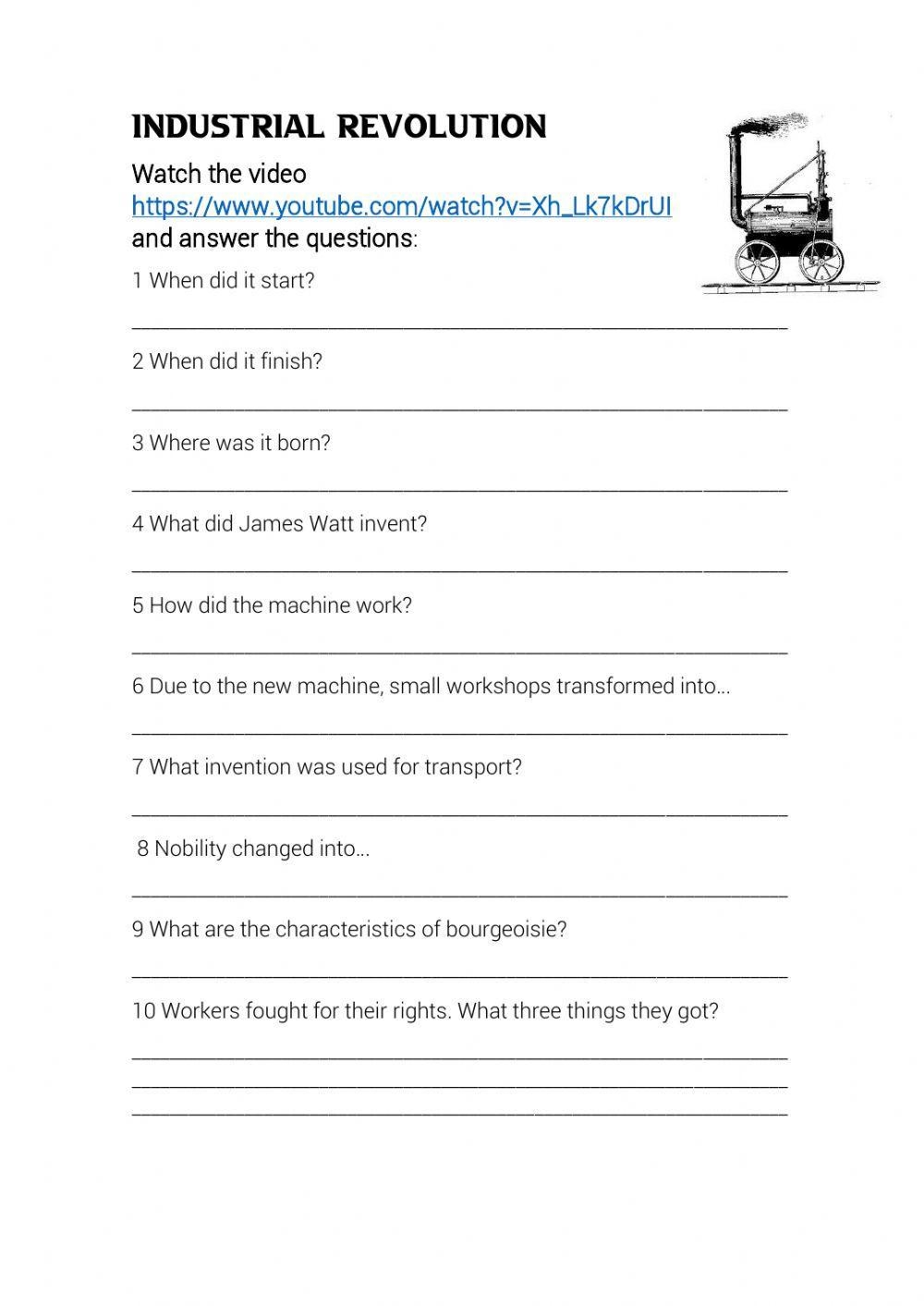 Industrial Revolution Activity Live Worksheets Worksheets Library Industrial Revolution Activity Live Worksheets Worksheets Library