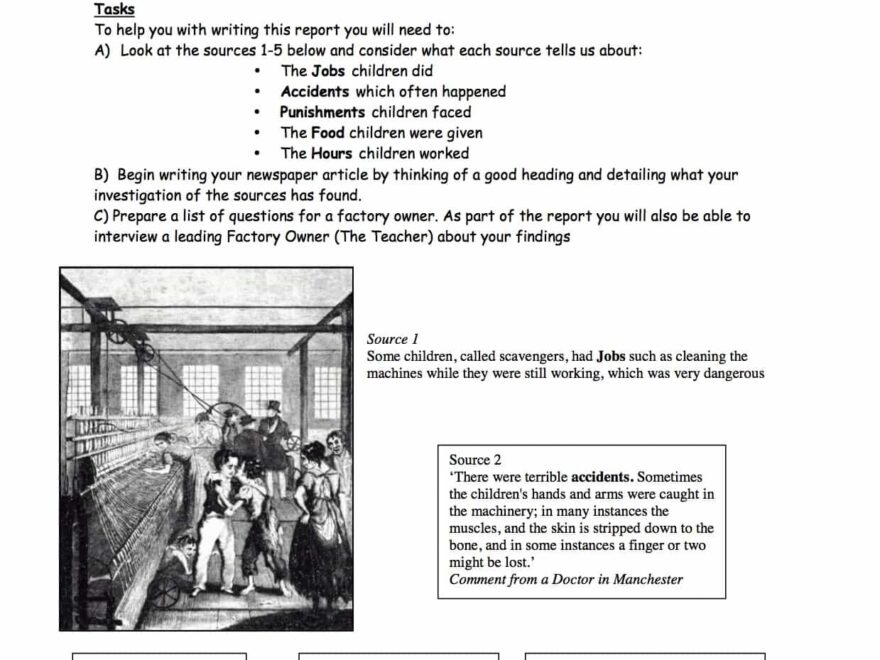 Industrial Revolution Worksheets KS3 KS4 Lesson Plans Resources