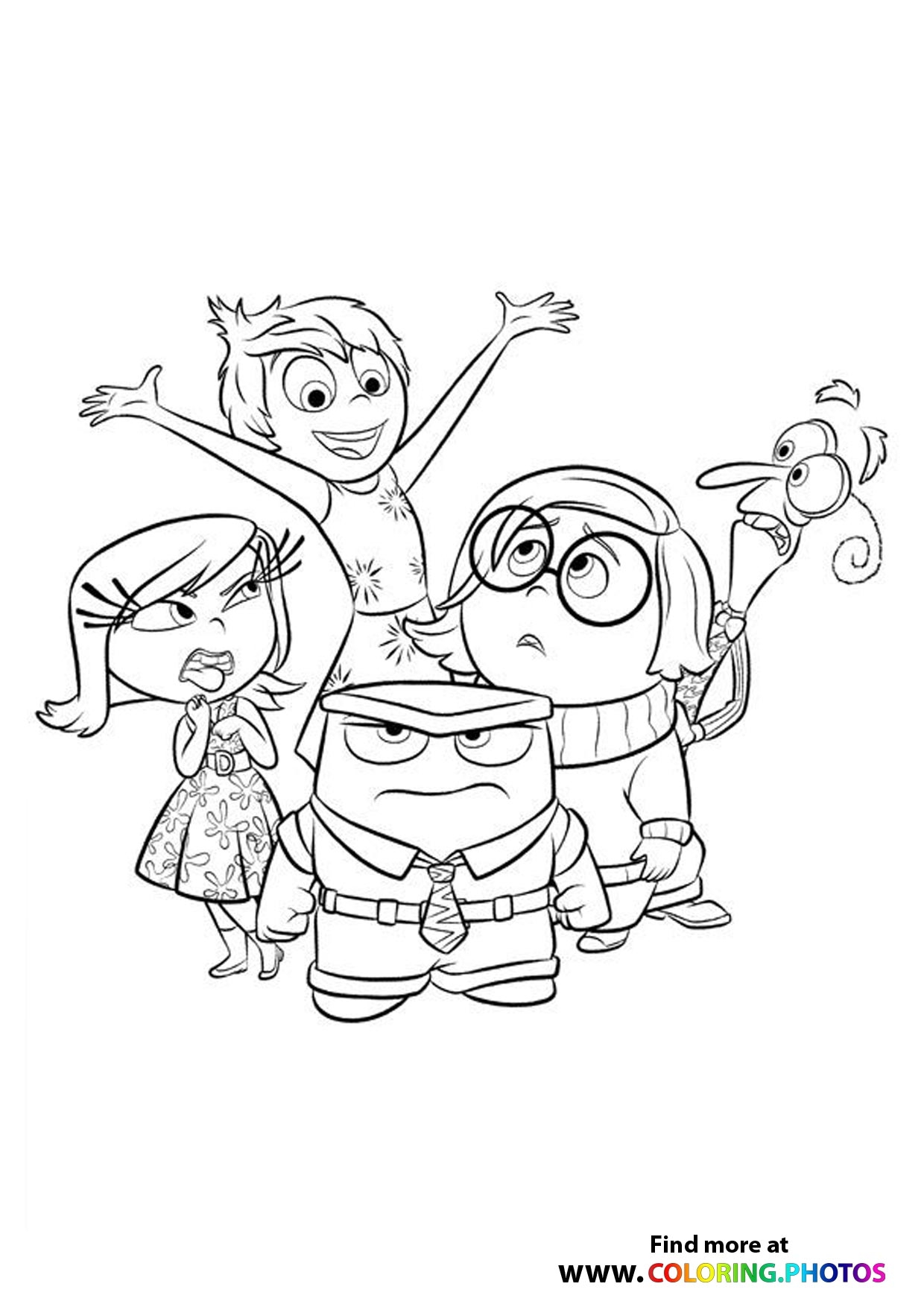 Inside Out Coloring Pages For Kids Easy Free Print Or Download