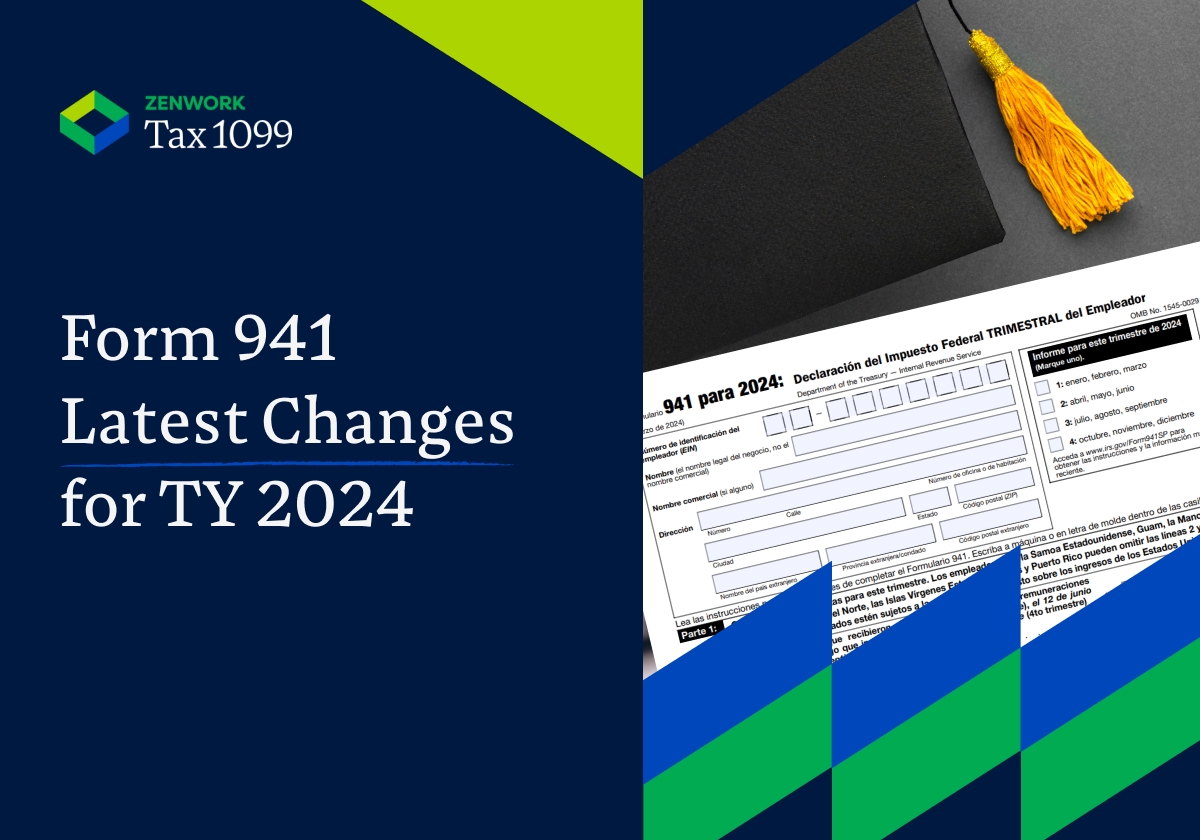 IRS Introduces New Changes To Form 941 For 2024 Tax1099 Blog