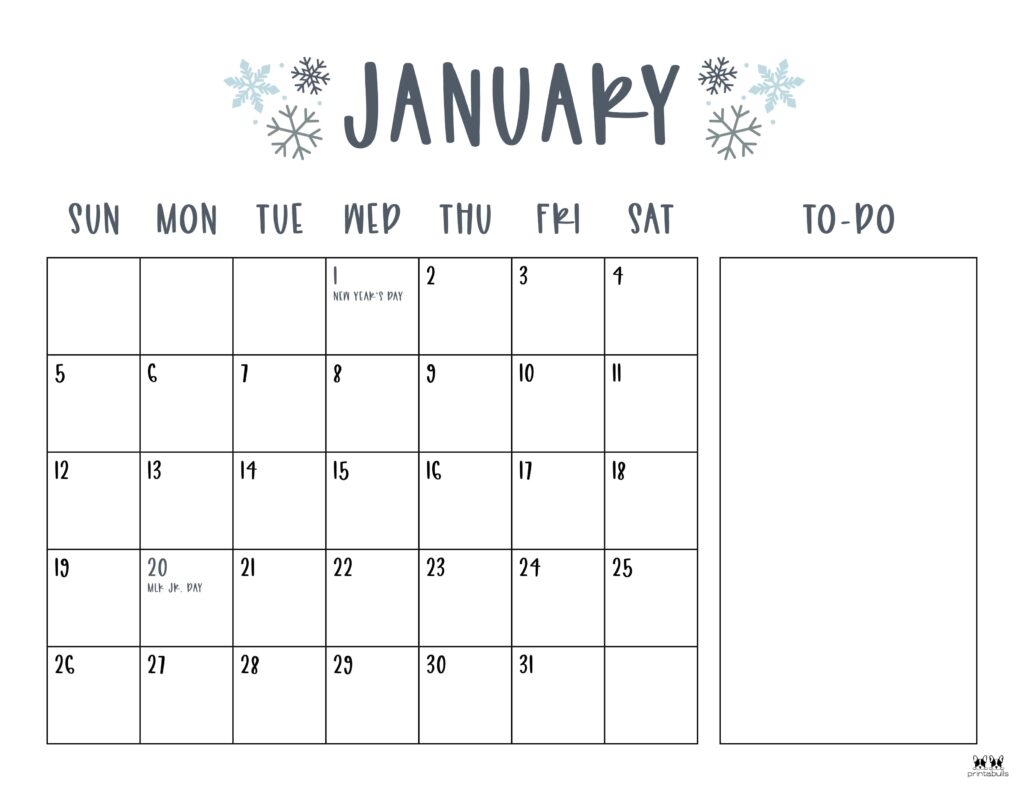 Small 2025 Calendars Printable