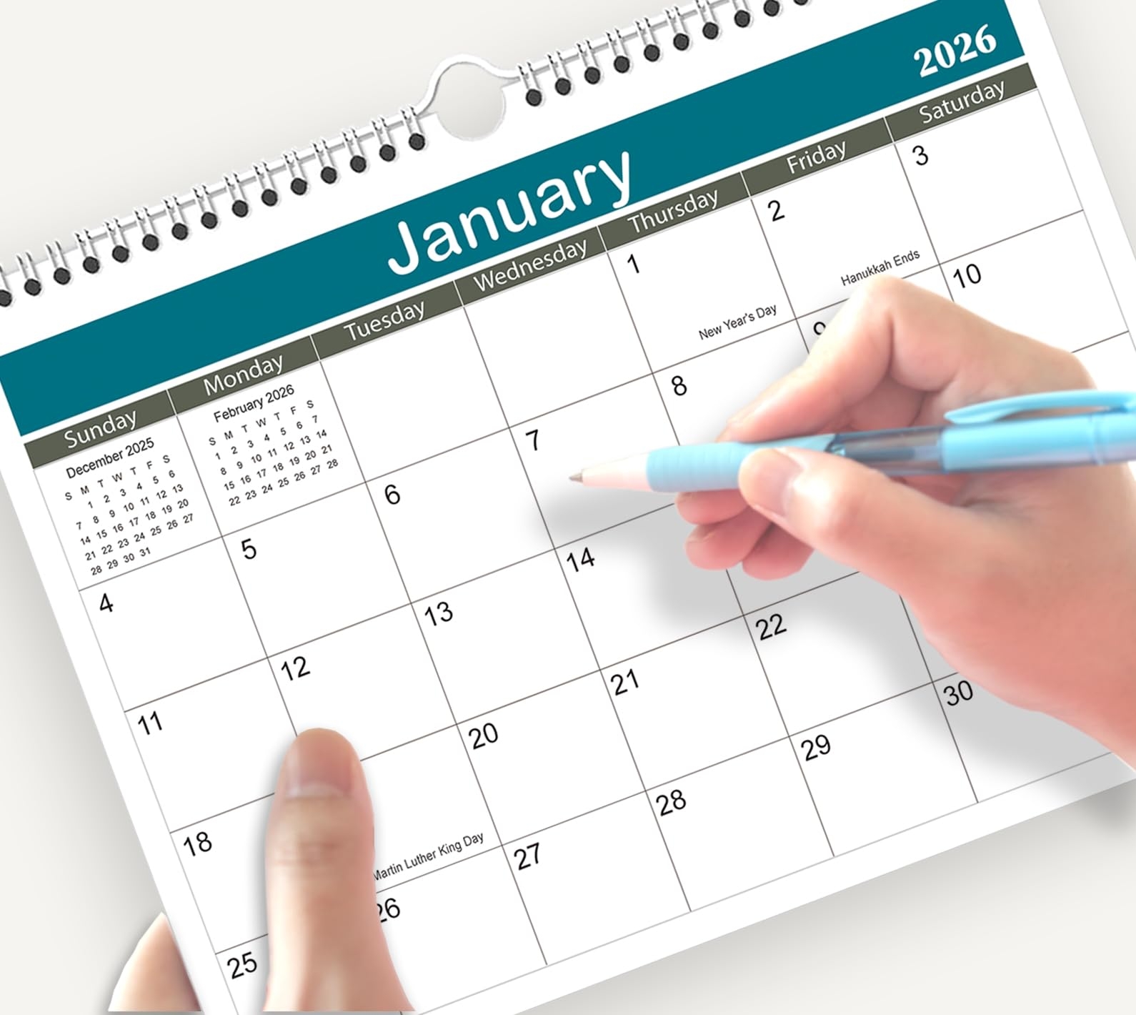 Jewish Wall Calendar 2024 2025 8 5 x11 Hanging Calendar 18 Months Wall Calendar From July 2024 To December 2025 Small Calendar 2024 2025 Strong Twin Wire Binding Thick Paper Sturdy Haning Hooks Wall Calendars Amazon au