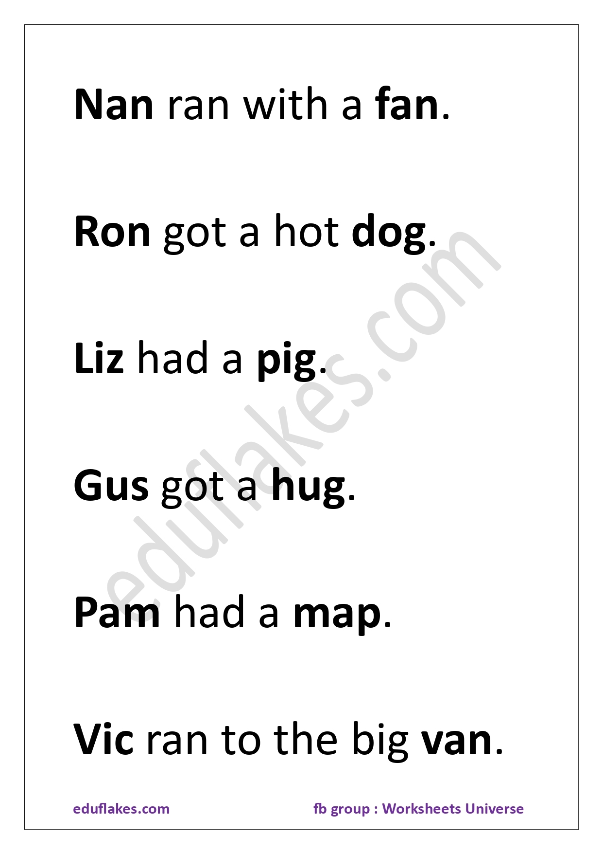 Free Printable Reading Fluency Passages For Kindergarten