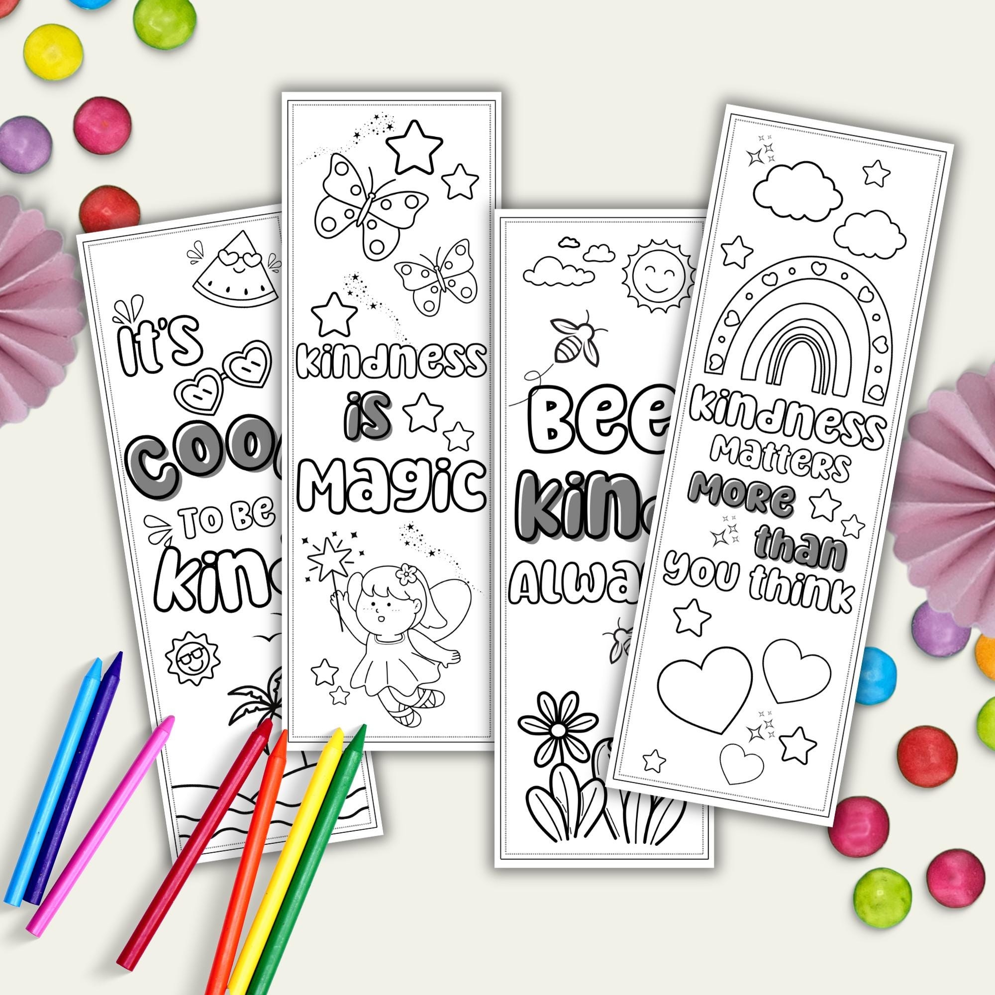 Free Printable Bookmarks To Color For Kindness
