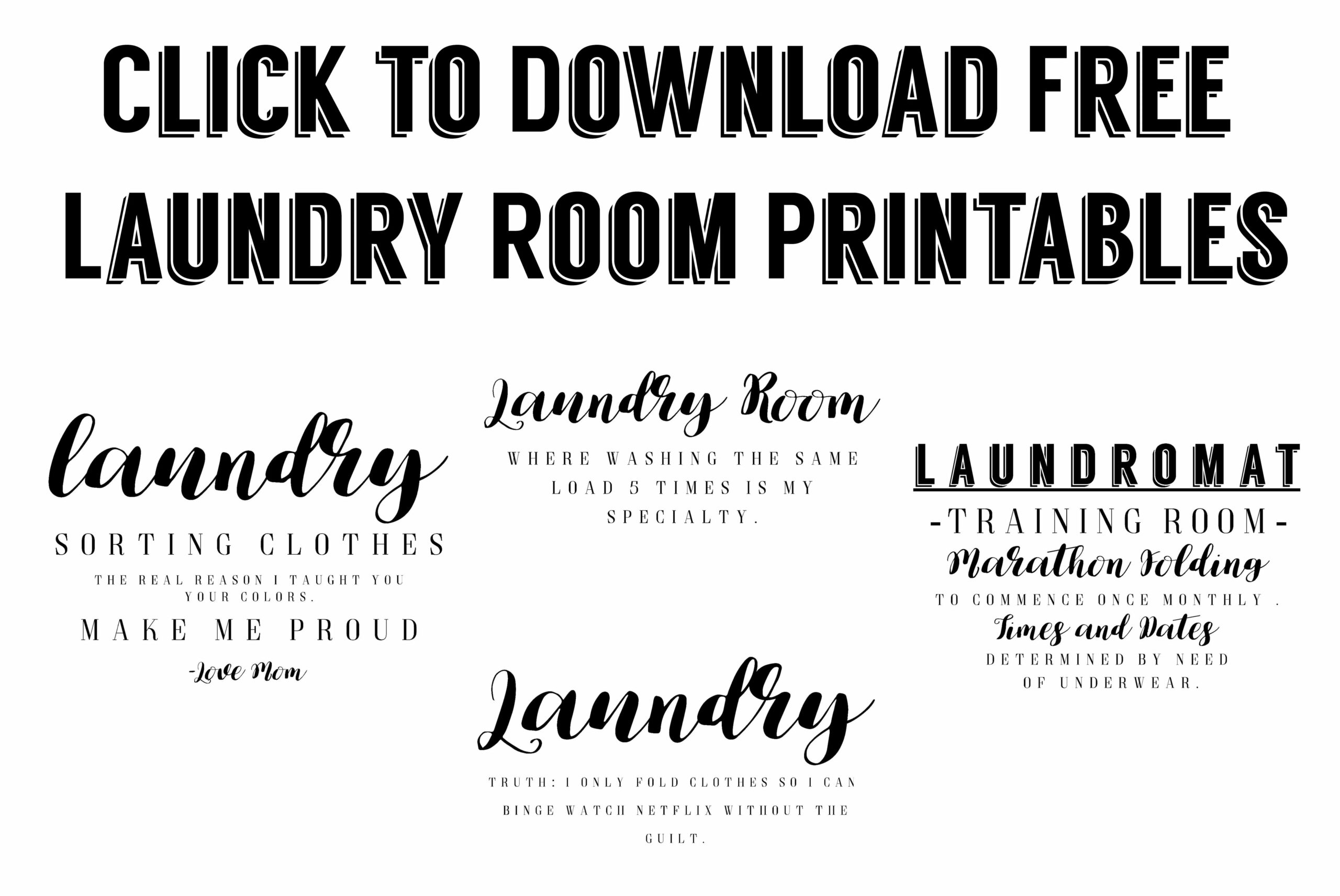 Laundry Room Printables Printable Design Resources