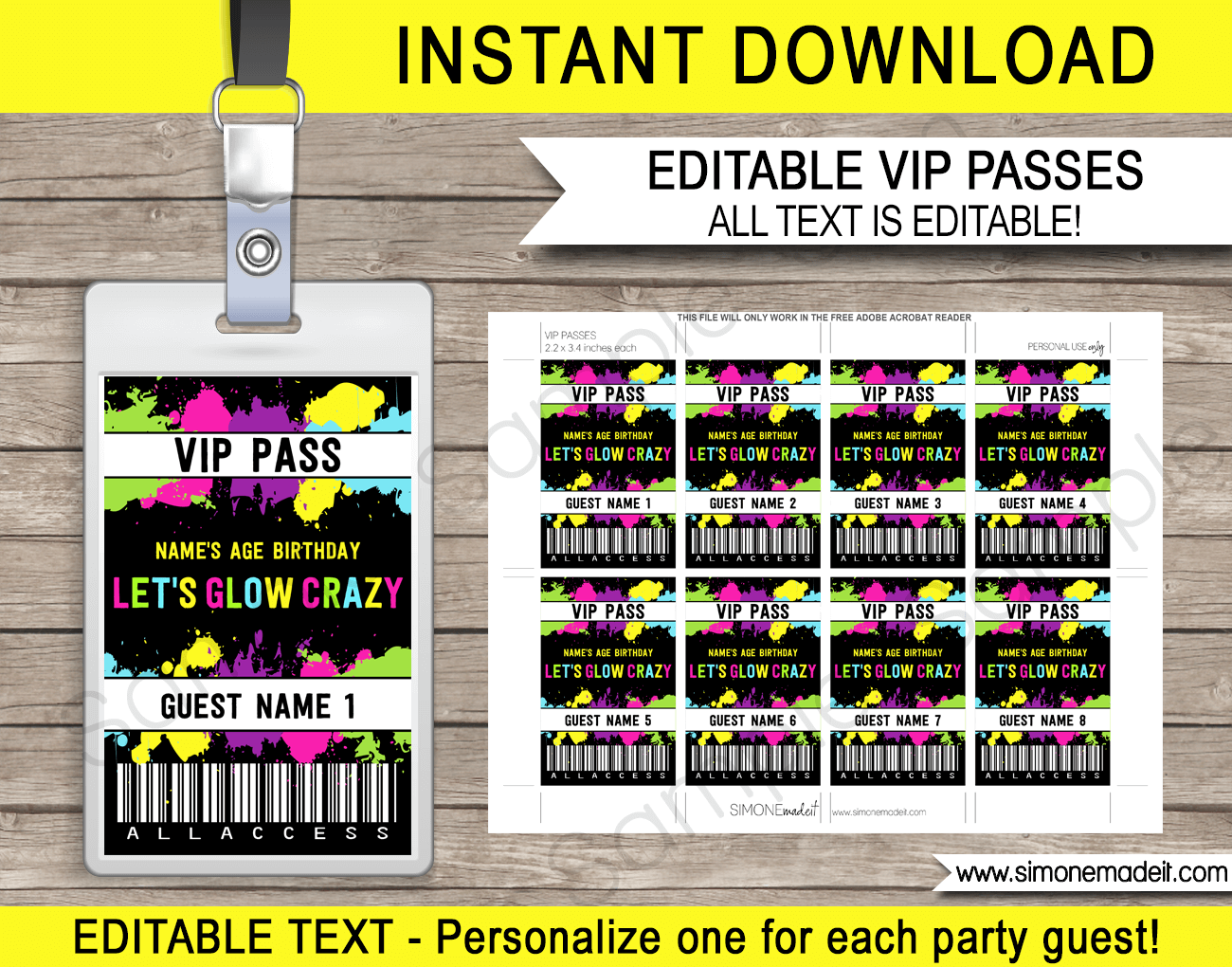 Printable Movie Vip Pass Template