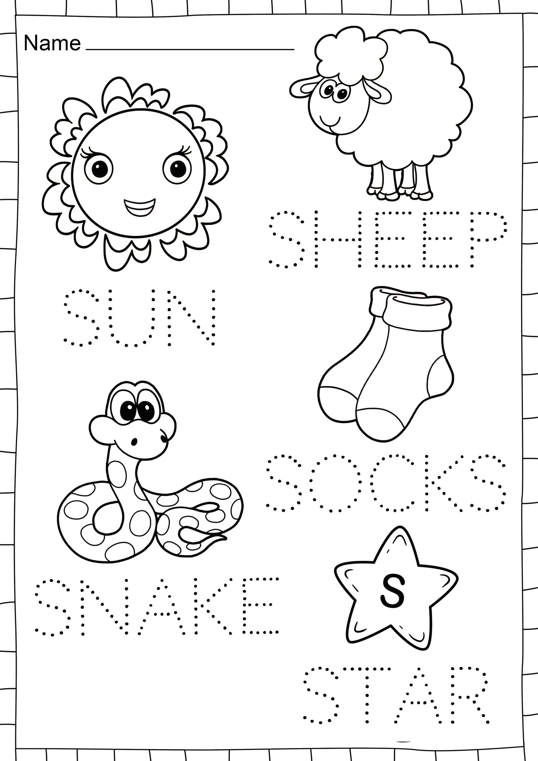 Letter S Printable Worksheets Preschool