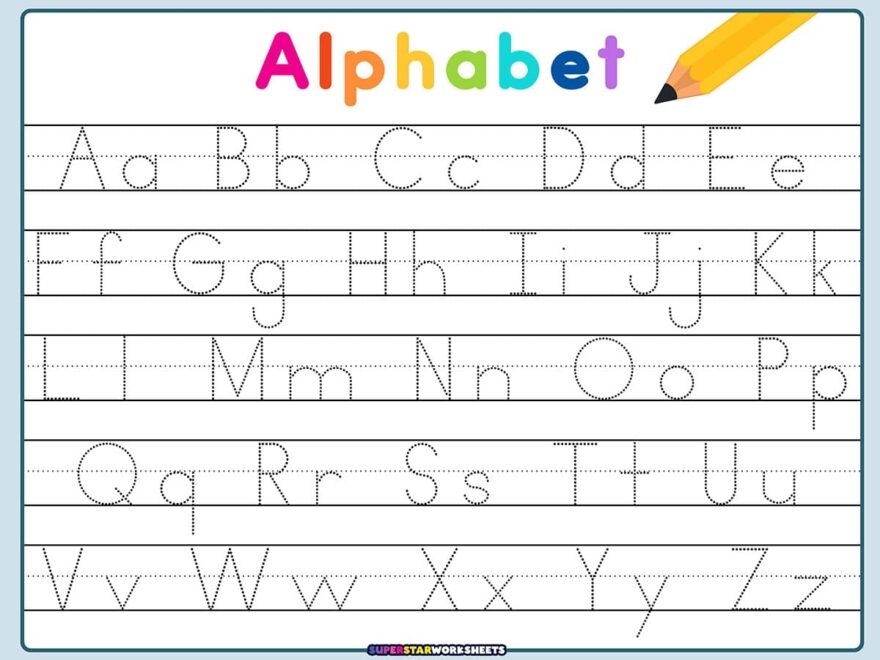 Letter Tracing Worksheets Superstar Worksheets