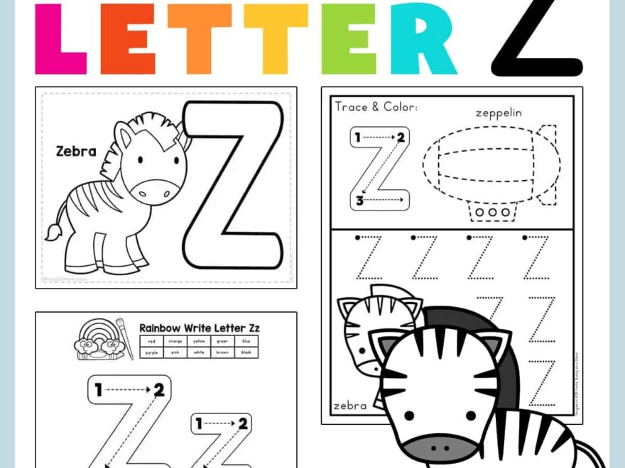 Letter Z Preschool Printables Preschool Mom