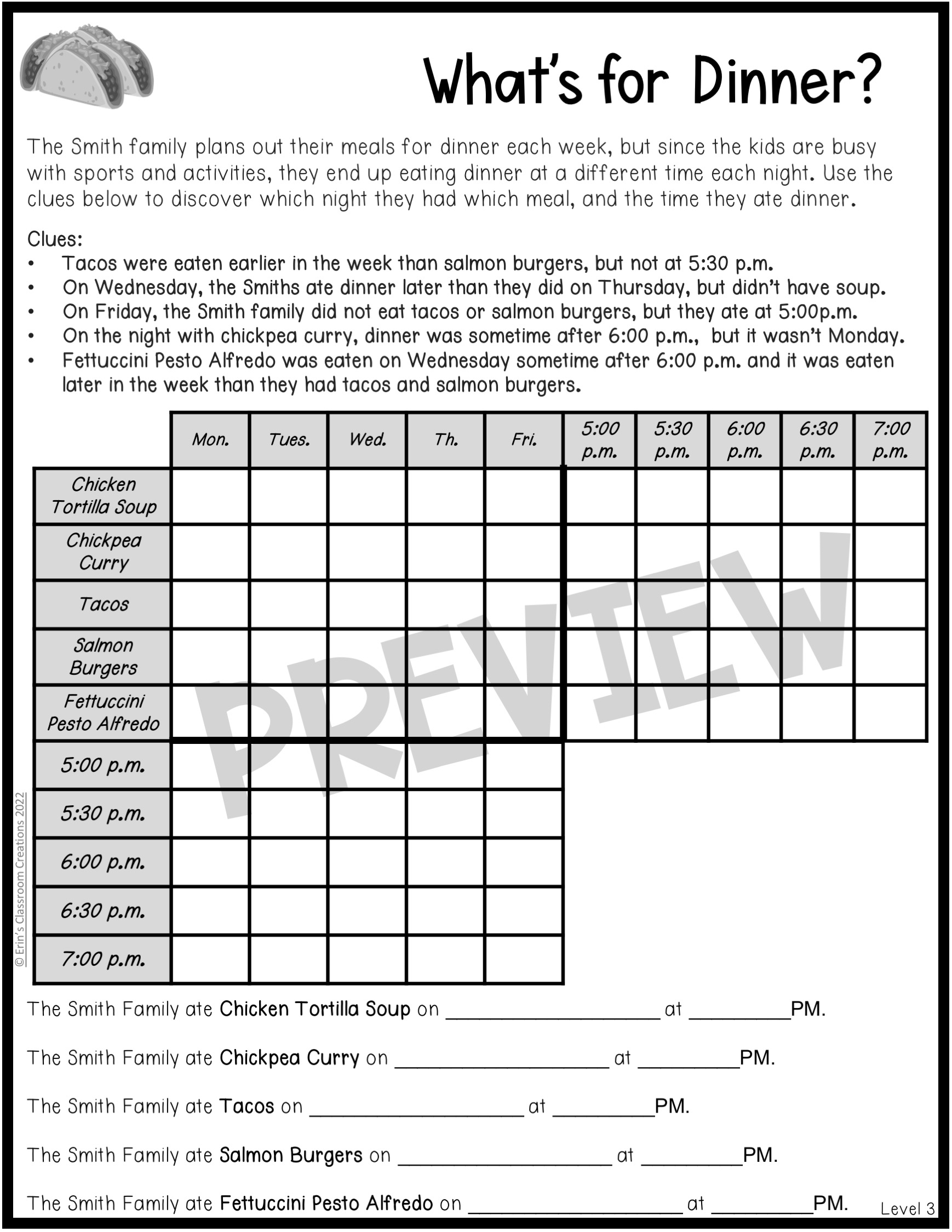 Free Printable Logic Puzzles With Solutions