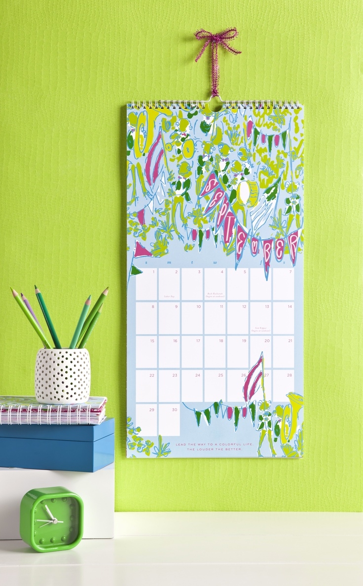 Lilly Pulitzer Printable Calendar
