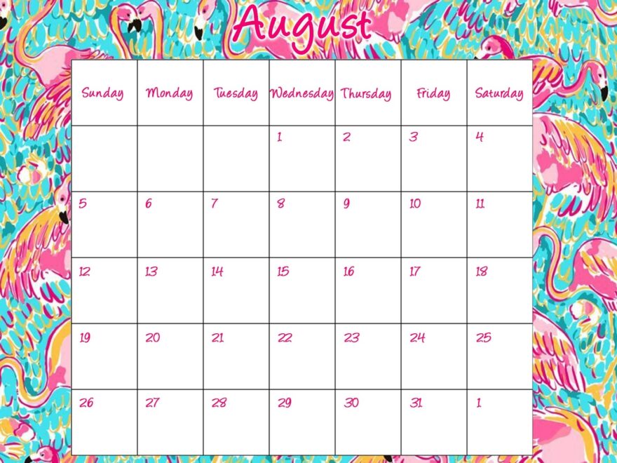 Make Eat Wear Lilly Calendar