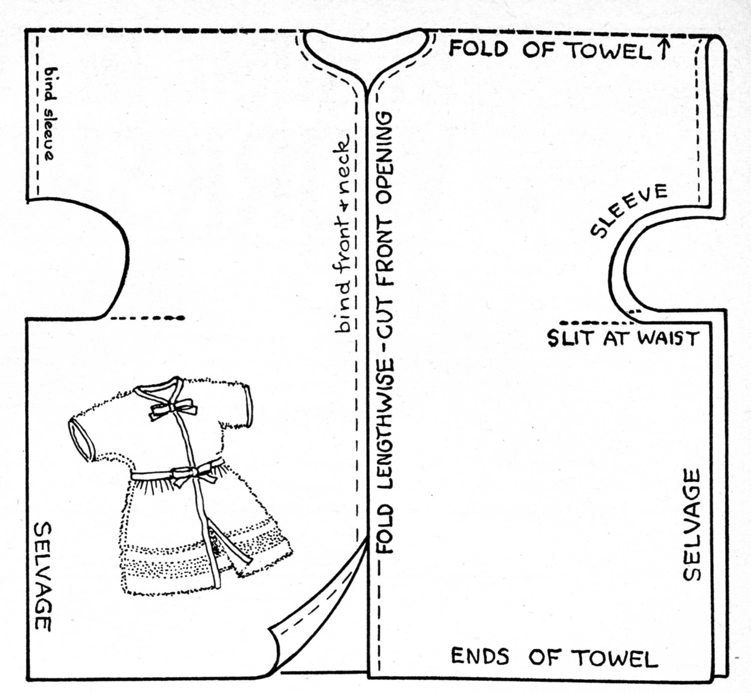 Pattern For Dress Towel Printable
