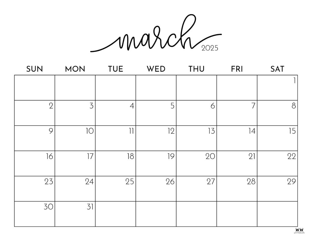 March 2025 Calendars 107 FREE Printables Printabulls March 2025 Calendars 107 FREE Printables Printabulls
