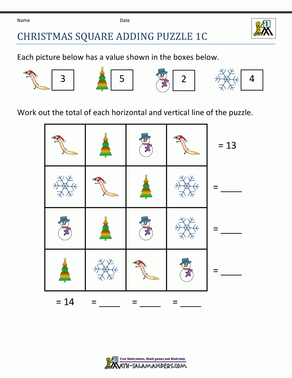 Math Christmas Worksheets First Grade Math Christmas Worksheets First Grade