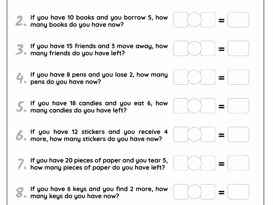 Math Word Problems Free Worksheet For Kids SKOOLGO