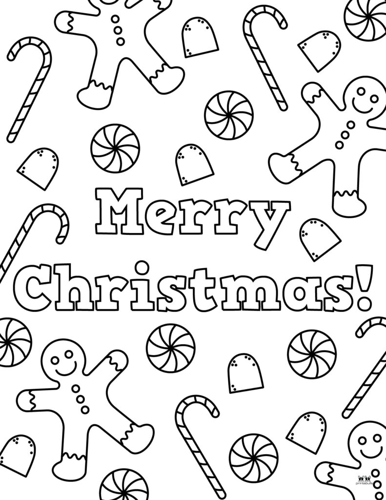 Printable Merry Christmas Coloring Pages