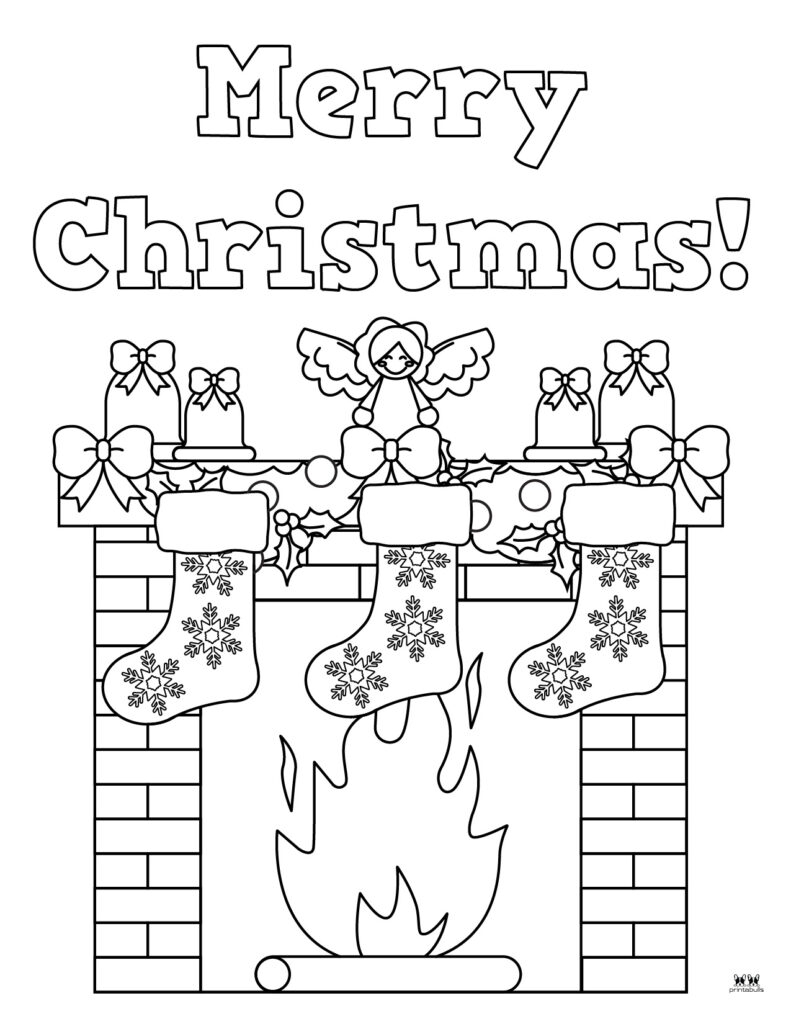 Merry Christmas Coloring Pages FREE Printables Printabulls