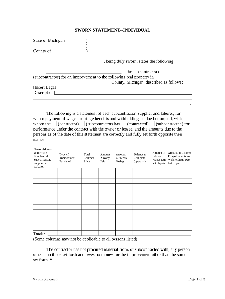 Michigan Sworn Statement Excel Fill Out Sign Online DocHub Michigan Sworn Statement Excel Fill Out Sign Online DocHub