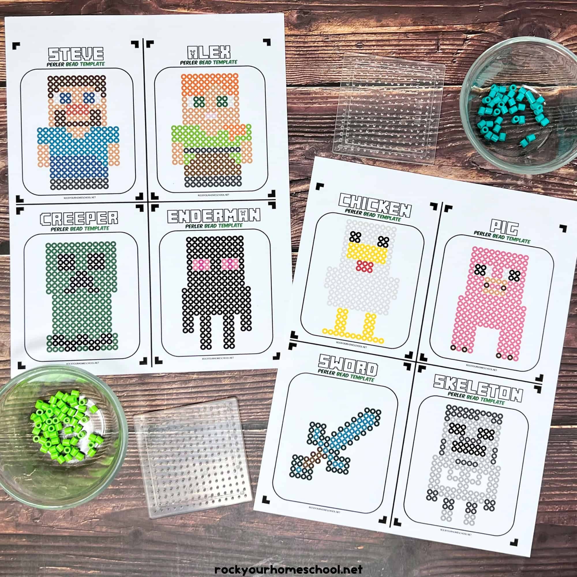 Minecraft Perler Bead Patterns How To Enjoy These Crafts 8 Free Rock Your Homeschool