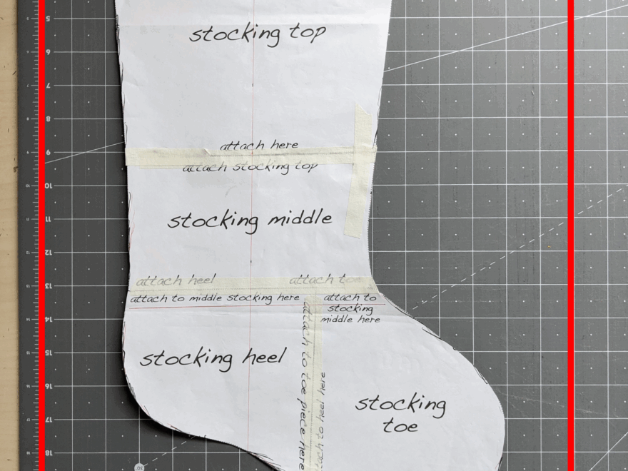 Minimalist Christmas Tree Stocking Juniperus Threadworks