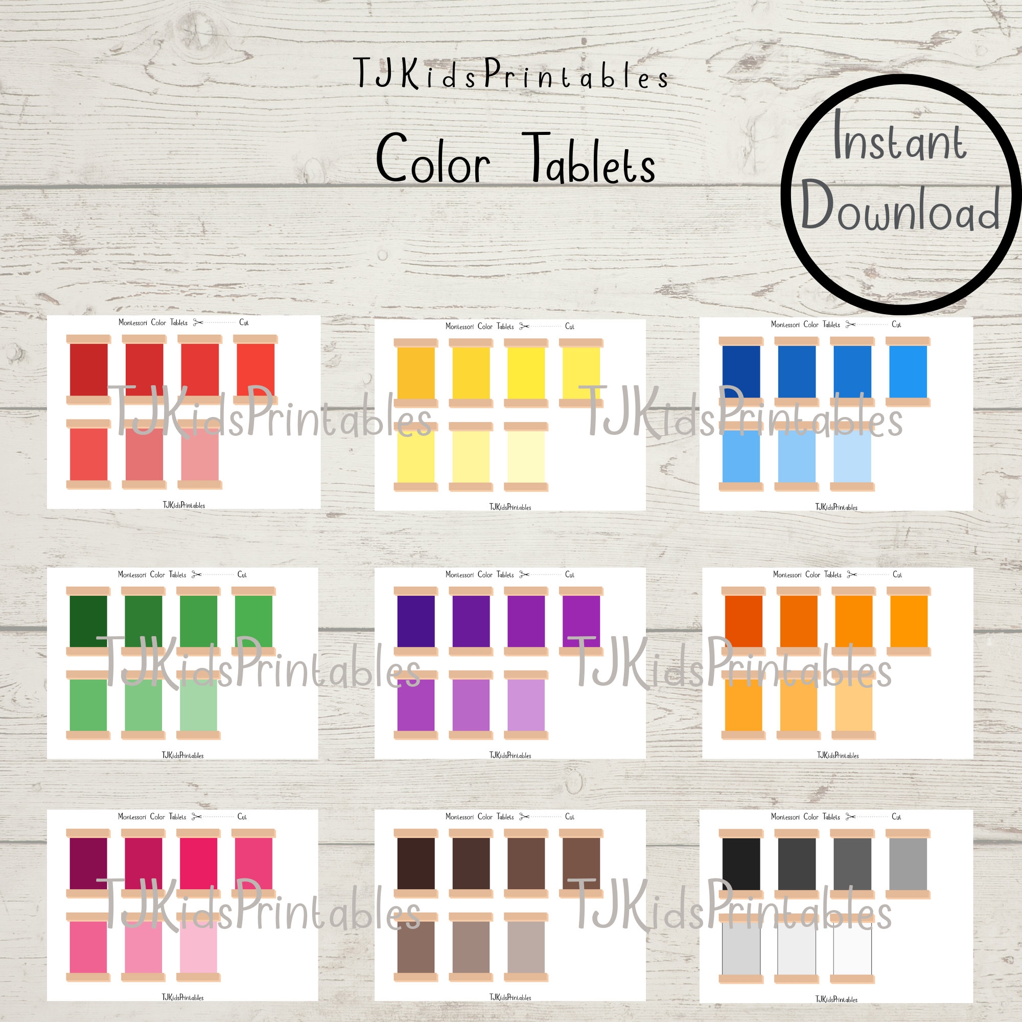 Montessori Color Tablets Printable Color Grading Color Box 3 Homeschool Resource Preschool Activity INSTANT DOWNLOAD Etsy Montessori Color Tablets Printable Color Grading Color Box 3 Homeschool Resource Preschool Activity INSTANT DOWNLOAD Etsy