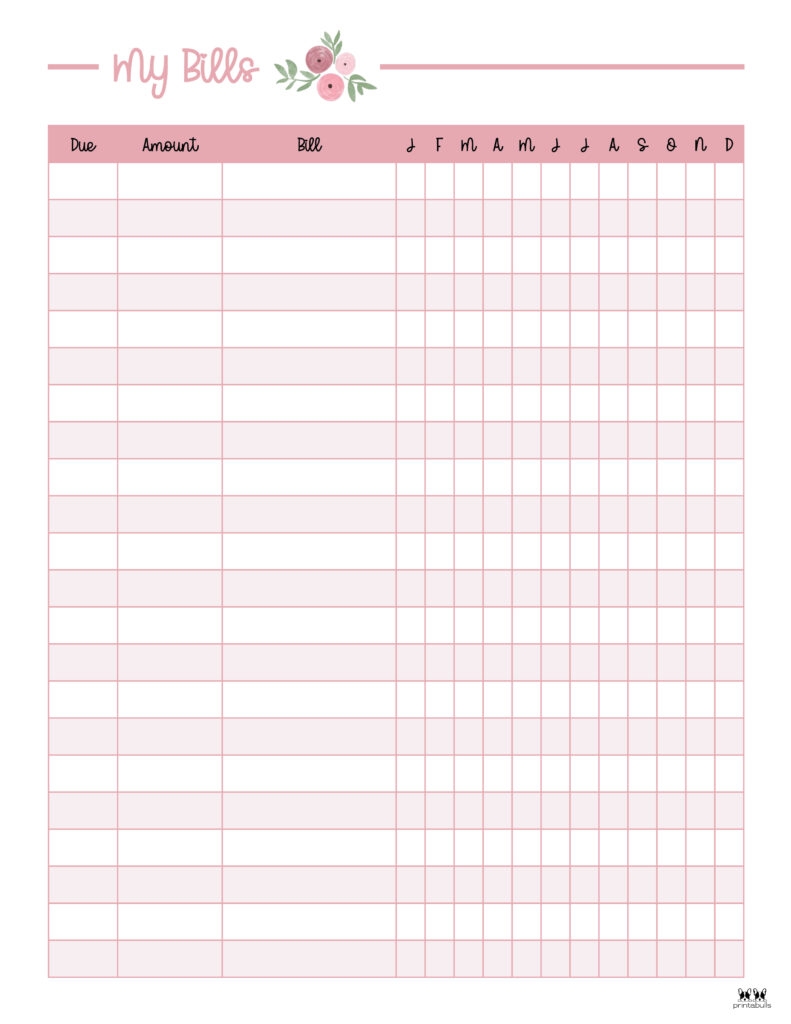 Free Printable Billing Rate Sheets